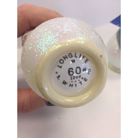 Vintage Handmade Mr. & Mrs. Snowman Carrot Nose Made From Long Life 60 Watt Bulb - Picture 5 of 6